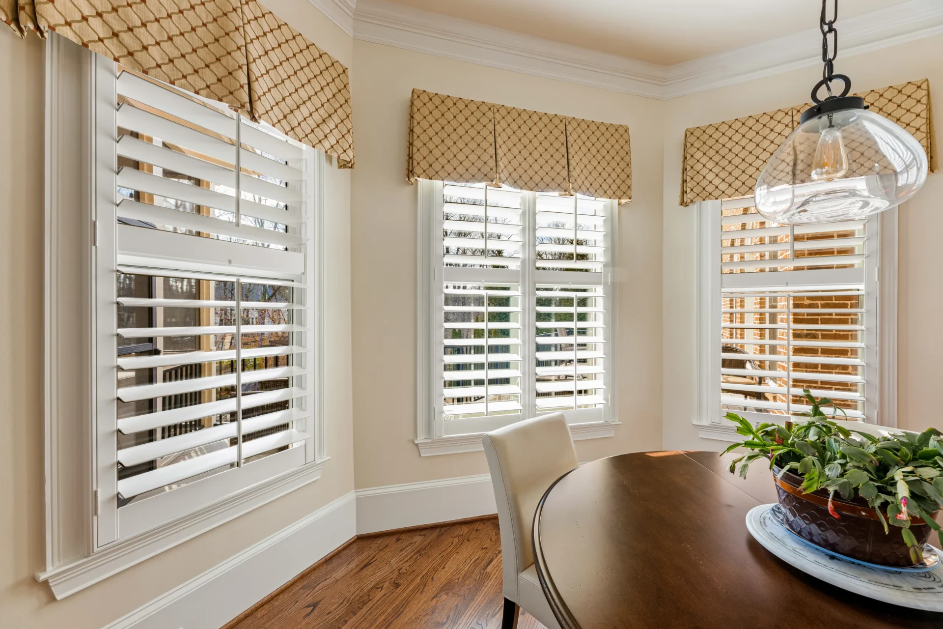 Plantation Shutters installed on a home window